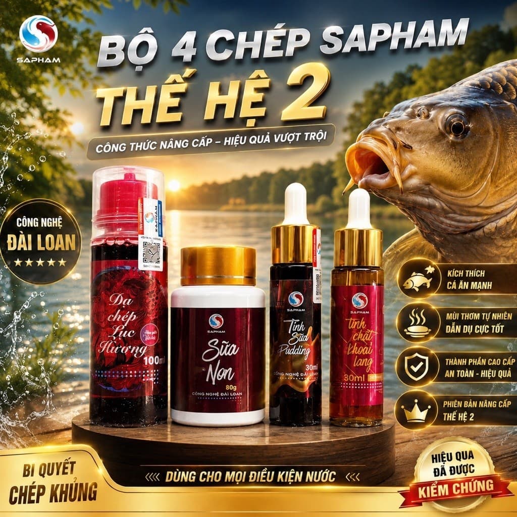 [Rẻ Vô Địch] Bộ 4 chai Sapham Thế Hệ 2 chuyên đánh chép mới, chép cũ