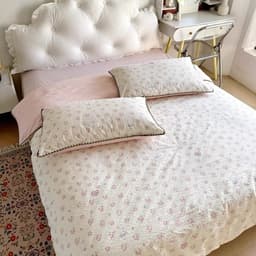 Bộ vỏ chăn ga gối Cotton Đũi viền chỉ in hoạ tiết cute,vỏ chăn có khoá kéo lồng ruột,ga bo chun mọi kích cỡ 5