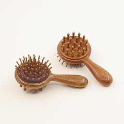 Lược đệm hơi gỗ đàn hương – [Chải mượt & massage da đầu & Thả rụng tóc] , thông kinh lạc, tiện mang theo 7