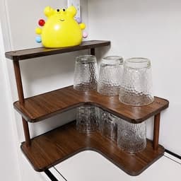 Kệ Gỗ Góc 3 Tầng Gọn Gàng, Tiện Lợi, Kệ Gỗ Decor Phòng Khách, Bàn Làm Việc 5