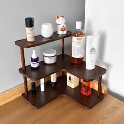 Kệ Gỗ Góc 3 Tầng Gọn Gàng, Tiện Lợi, Kệ Gỗ Decor Phòng Khách, Bàn Làm Việc 4