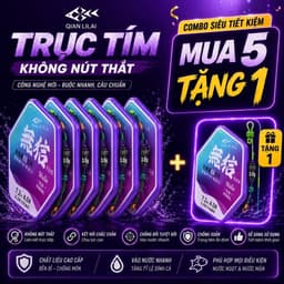 [Mua 5 tặng 1] Trục tím không nút thắt - Trục sẵn câu đài thương hiệu Qianlilai 1