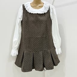 <Đầm Bầu Quynhanhhoue> (NH CLOTHING)Váy suông set váy dạ chân dập kèm áo sơmi QC1368 freesz 8