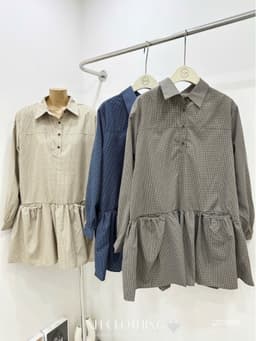 <Đầm Bầu Quynhanhhoue> (NH CLOTHING)Váy suông Váy kẻ caro chân xoè Qc2656 fsz 7