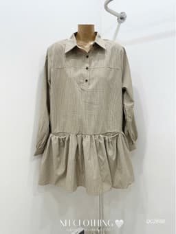 <Đầm Bầu Quynhanhhoue> (NH CLOTHING)Váy suông Váy kẻ caro chân xoè Qc2656 fsz 9