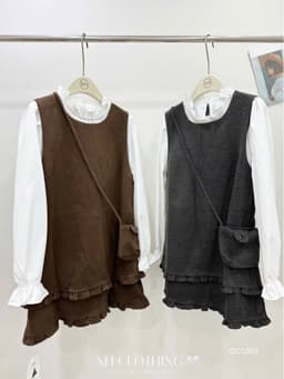 <Đầm Bầu Quynhanhhoue> (QC) Set áo bèo kèm túi Qc1263 fsz 9