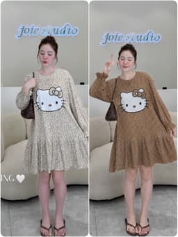 <Đầm Bầu Quynhanhhoue> (QC) váy hello kitty M11961 sm 1
