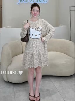 <Đầm Bầu Quynhanhhoue> (QC) váy hello kitty M11961 sm 3