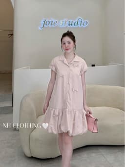 <Đầm Bầu Quynhanhhoue> (NH CLOTHING)Váy suông váy gió nơ M11968 sm 2
