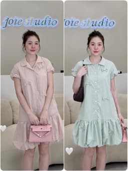 <Đầm Bầu Quynhanhhoue> (NH CLOTHING)Váy suông váy gió nơ M11968 sm 1