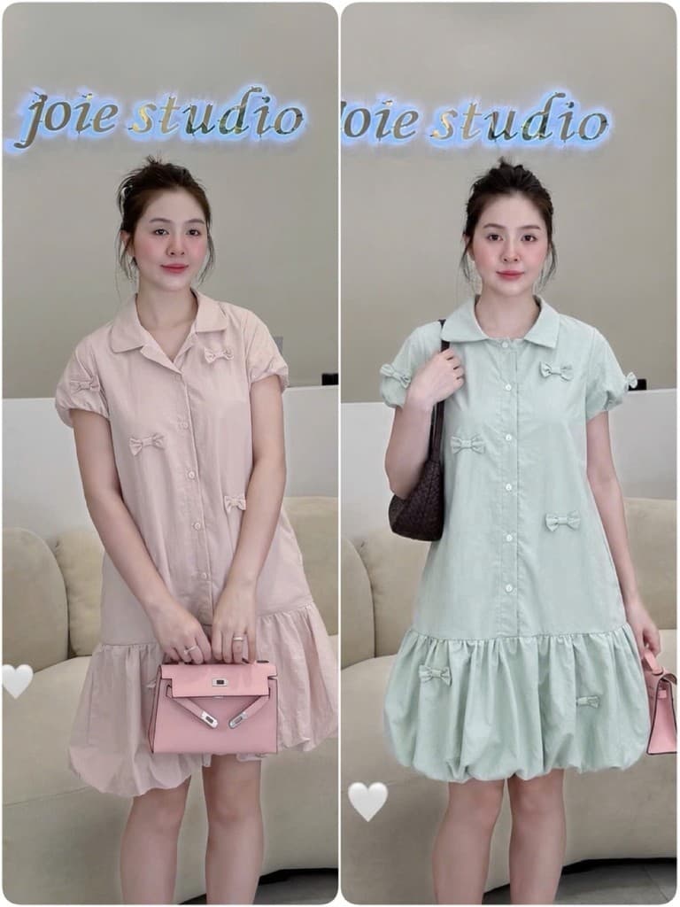 <Đầm Bầu Quynhanhhoue> (NH CLOTHING)Váy suông váy gió nơ M11968 sm