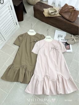 (NH CLOTHING)Váy suông Quynhanhhouse váy gió nơ ngực M11945 sm 6