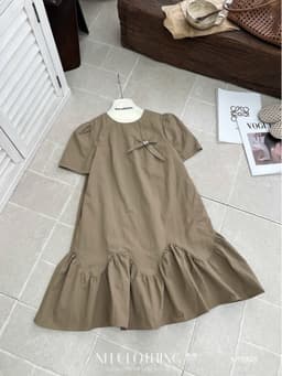 (NH CLOTHING)Váy suông Quynhanhhouse váy gió nơ ngực M11945 sm 7