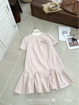 (NH CLOTHING)Váy suông Quynhanhhouse váy gió nơ ngực M11945 sm 8