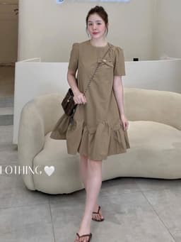 (NH CLOTHING)Váy suông Quynhanhhouse váy gió nơ ngực M11945 sm 3