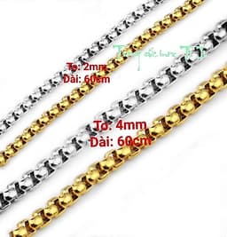 Dây chuyền  inox kiểu bông dừa 3