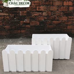 Chậu nhựa composite hàng rào, chậu trồng cây nhiều kích thước  siêu nhẹ độ bền cao 3