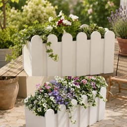 Chậu nhựa composite hàng rào, chậu trồng cây nhiều kích thước  siêu nhẹ độ bền cao 8