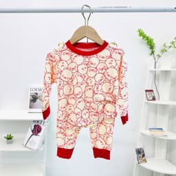 Bộ thun lạnh tay dài họa tiết cho bé trai và bé gái 7-16kg chất mềm mát 8