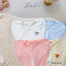 Nhộng chũn ngủ cho bé sơ sinh thun lạnh co giãn 4 chiều mềm mịn mát giúp bé ngủ ngon giấc 3
