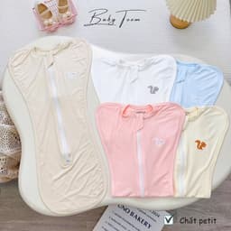 Nhộng chũn ngủ cho bé sơ sinh thun lạnh co giãn 4 chiều mềm mịn mát giúp bé ngủ ngon giấc 1