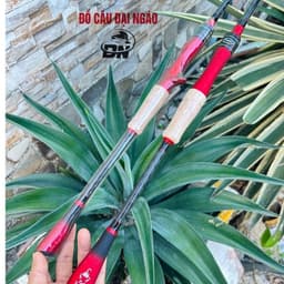 CẦN BỌ CẠP  ĐẠI NGÁO MẨU MỚI BẢN NÂNG CẤP CACBON XOẮN Cần Đứng Khoen đề ba cao to   ) LURE ( câu ao hồ) kèm khóa link 9