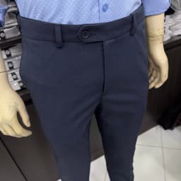 Quần âu nam Owen màu xanh đậm regular fit tăng đơ 2 cạp vải poly QRT262085 2