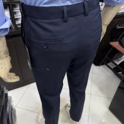 Quần âu nam Owen màu xanh đậm regular fit tăng đơ 2 cạp vải poly QRT262085 7