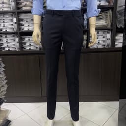 Quần âu nam Owen màu xám xanh tím than kẻ slim fit tăng đơ 2 cạp vải poly QST262075 5