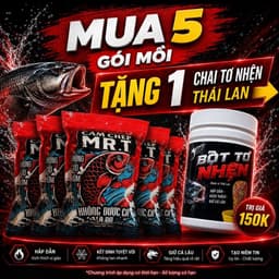 [Mua 5 gói mồi Tặng 1 tơ nhện Thái] Cám Chép MR.T 500g - Có vị thơm dẫn dụ cá Chép với công thức đặc biệt 1