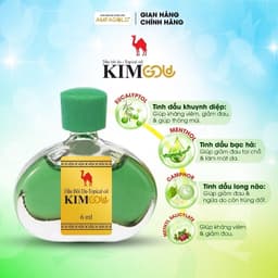 Dầu gió bôi da Kim Gold hiệu con lạc đà 6ml - Hỗ trợ giải cảm, giữ ấm cơ thể 4
