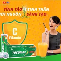 Viên sủi C Tocomax Plus Boston Pharma - Hỗ trợ tăng cường sức đề kháng (Hộp 10 viên nén sủi bọt) 3