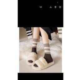 Tất Nữ Chất Cotton Cổ Cao Kẻ Sọc Ngang Set 10 Đôi  Siêu Xinh 8