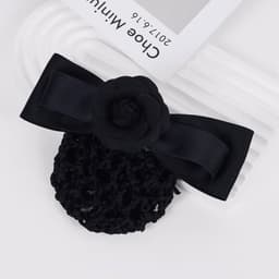 Kẹp tóc lưới nơ Dubochic 10cm phù hợp văn phòng công sở thanh lịch 2