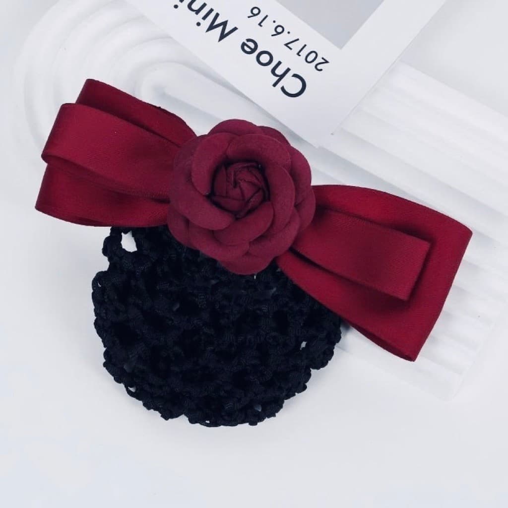Kẹp tóc lưới nơ Dubochic 10cm phù hợp văn phòng công sở thanh lịch