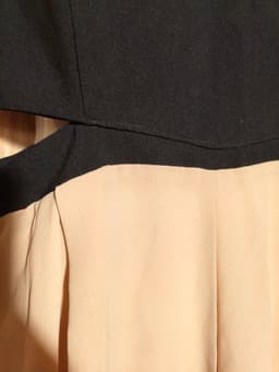 [Hàng thanh lý] Jumsuit khoét eo áo vải tây phối quần voan 2 lớp đen nâu be hàng si secondhand 3