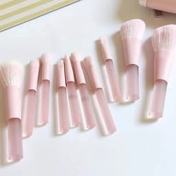 Bộ Cọ 10 Món Trang Điểm Makeup Mini   Hồng siêu xinh kèm túi đựng (T1) 2