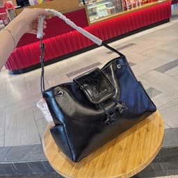 Túi Xách Nữ LEVOIR Dáy Rút Dáng Hobo Phối Nắp Túi Và Charm Ngôi Sao Phong Cách Cá Tính 6