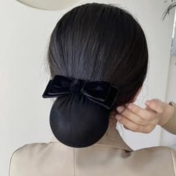 Kẹp tóc búi lưới hình nơ Dubochic 10cm thiết kế đơn giản sang trọng 1