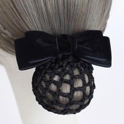 Kẹp tóc búi lưới hình nơ Dubochic 10cm thiết kế đơn giản sang trọng 2