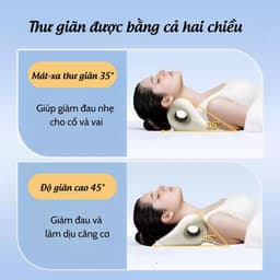 Gối Massage Cổ Gáy Tại Nhà Công Thái Học HPS Giúp Kéo Dãn Đốt Sống Cổ, Thư Giãn, Giảm Đau Mỏi Cổ Vai Gáy Hiệu Quả QM-S 4