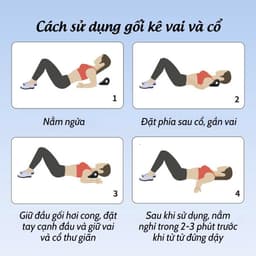 Gối Massage Cổ Gáy Tại Nhà Công Thái Học HPS Giúp Kéo Dãn Đốt Sống Cổ, Thư Giãn, Giảm Đau Mỏi Cổ Vai Gáy Hiệu Quả QM-S 8