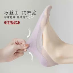 Set  5 Đôi Tất Lười Mỏng Co Giãn Thoáng Khí Chống Tuột Gót Êm Chân Thấm Hút Mồ Hôi Phong Cách Hàn Quốc Cho Nữ tt94 2
