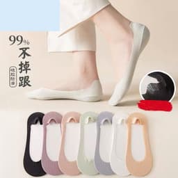 Set  5 Đôi Tất Lười Mỏng Co Giãn Thoáng Khí Chống Tuột Gót Êm Chân Thấm Hút Mồ Hôi Phong Cách Hàn Quốc Cho Nữ tt94 5