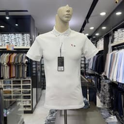 Áo polo nam Owen màu trắng body fit vải cotton APV262013 6