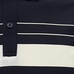 Áo polo nam Owen màu xanh tím than trắng kẻ ngang body fit APV262061 7