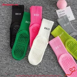 (Được Chọn Màu)Tất Vớ Tập Yoga Chống Trơn Trượt, Tất Dệt Kim Dày Dặn, Co giãn tt93 4