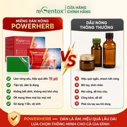 Miếng Dán Nóng Thảo Mộc PowerHerb Giữ Ấm Giảm Nhức Mỏi Cơ Xương Khớp Vùng Lưng Vai Gáy - 1 Hộp 20 Miếng 6