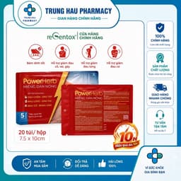 Miếng Dán Nóng Thảo Mộc PowerHerb Giữ Ấm Giảm Nhức Mỏi Cơ Xương Khớp Vùng Lưng Vai Gáy - 1 Hộp 20 Miếng 1