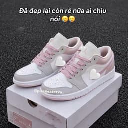 [Ảnh Thật] Box bv, Sneaker Hồng Xám Pastel pp1 6